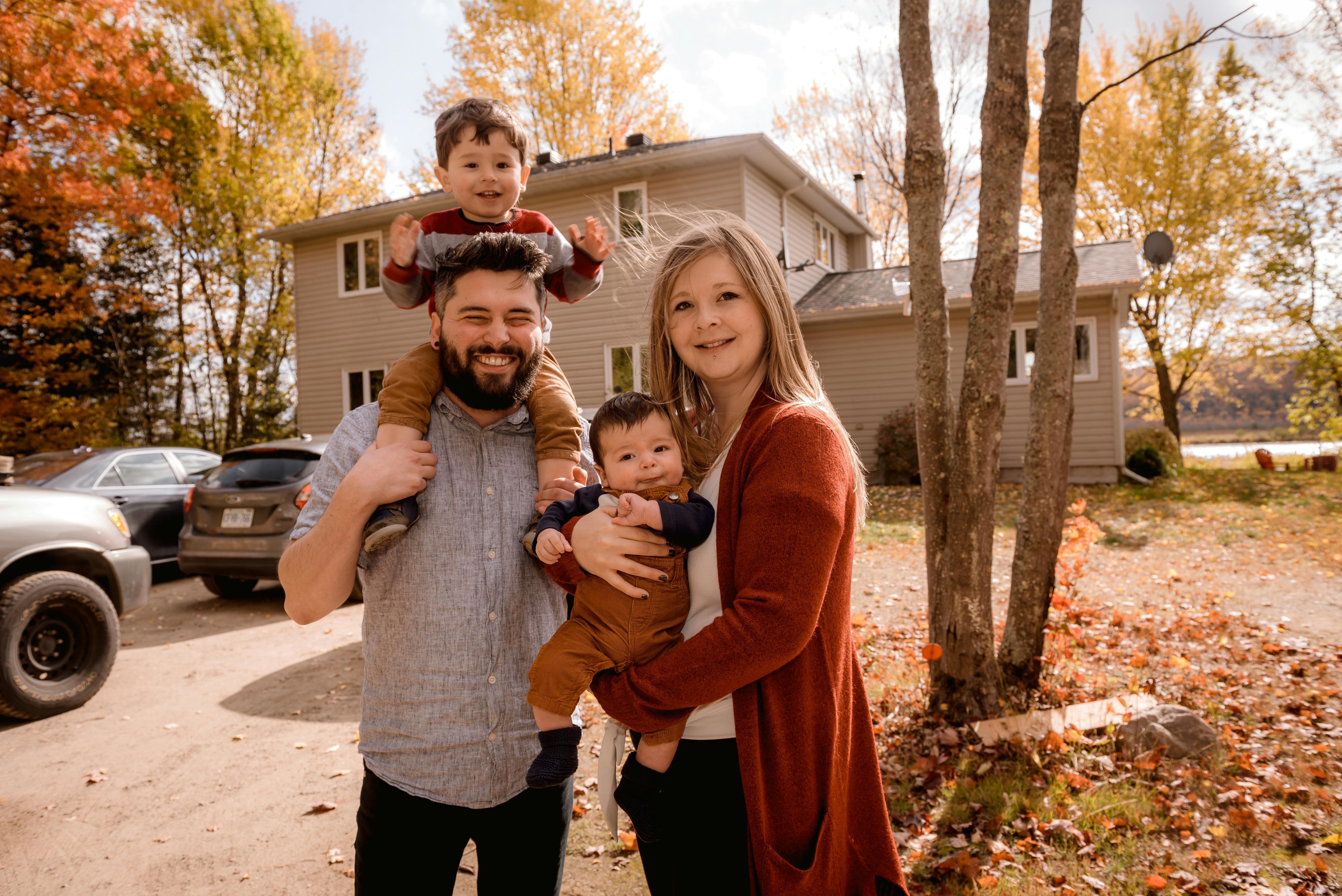 The Sharma family in their new Mumbai home